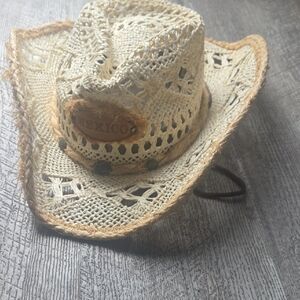 Beige Crochet Cowboy Hat